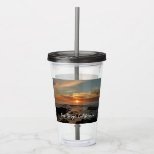 San Diego Sunset II California Seascape Acrylic Tumbler