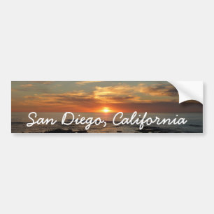San Diego Sunset II California Seascape Bumper Sticker