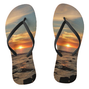 San Diego Sunset II California Seascape Flip Flops