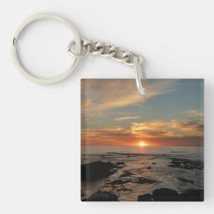 San Diego Sunset II California Seascape Key Ring
