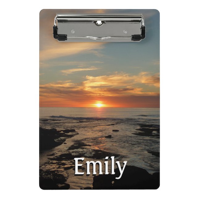 San Diego Sunset II California Seascape Mini Clipboard (Front)
