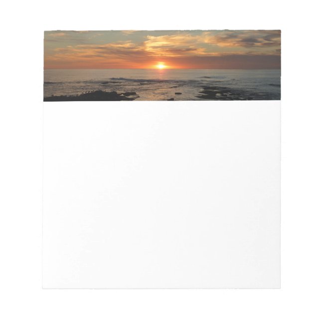 San Diego Sunset II California Seascape Notepad (Front)