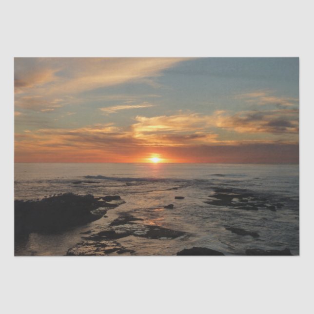 San Diego Sunset II California Seascape Tissue Paper (Front)