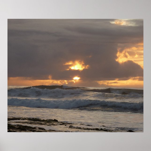 San Diego Sunset IV California Seascape Poster (Front)