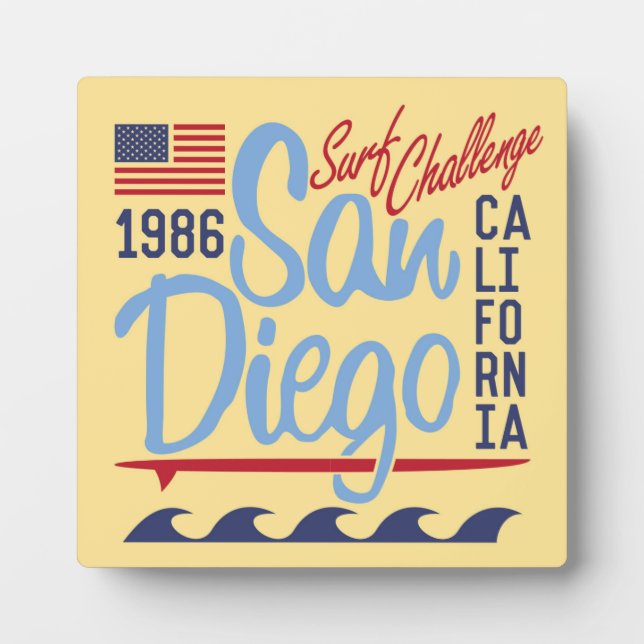 San Diego Surf Challenge 1986 Plaque (Front)