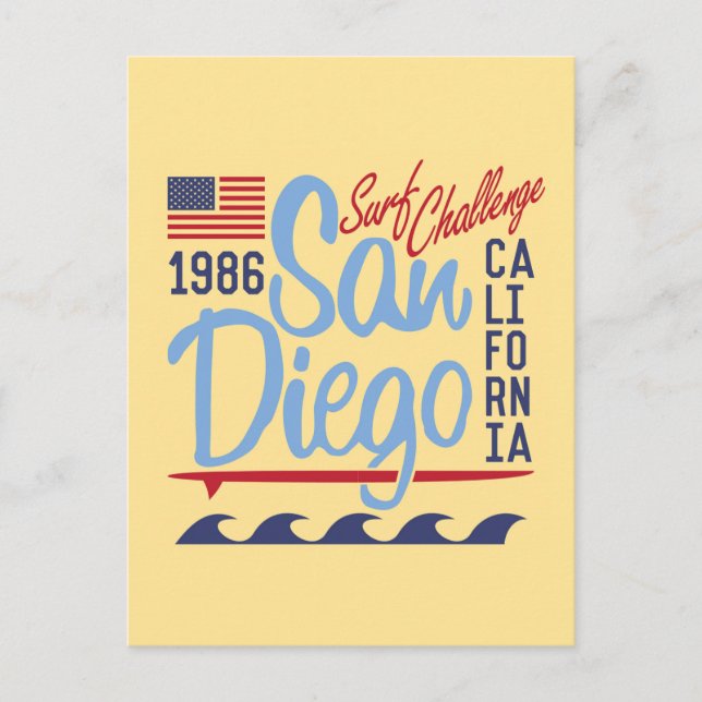 San Diego Surf Challenge 1986 Postcard (Front)