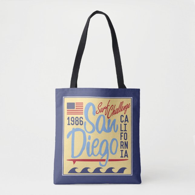 San Diego Surf Challenge 1986 Tote Bag (Front)