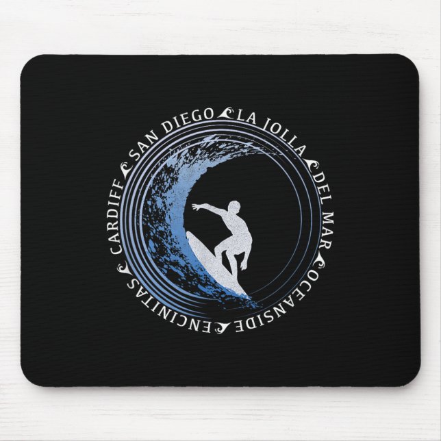 San Diego Surf _ San Diego Beach Gift _1  Mouse Mat (Front)