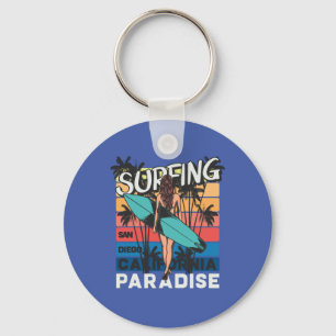 San Diego Surfing Vintage    Key Ring
