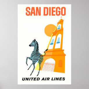 San Diego Travel Poster California Print United