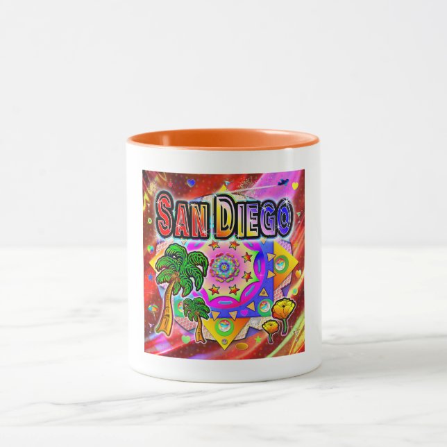 San Diego Tropical Friends Mug (Center)