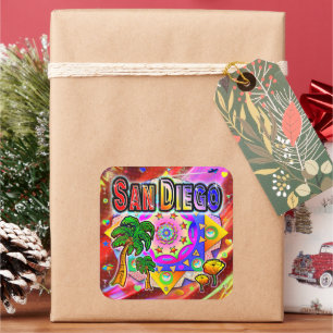 San Diego Tropical Friends Sticker
