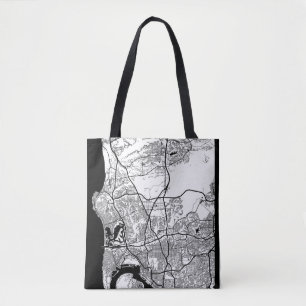 San Diego USA City Map Tote Bag