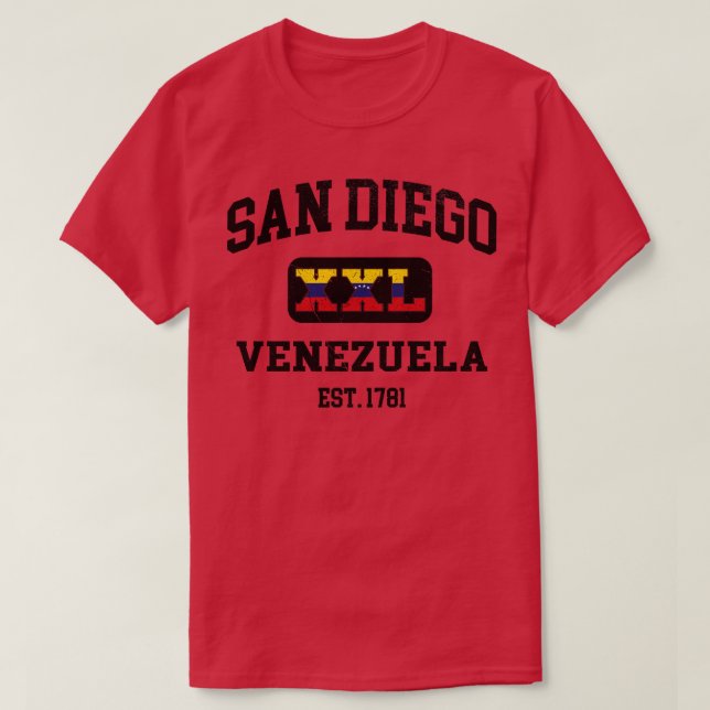 San Diego Venezuela XXL Athletic design T-Shirt (Design Front)
