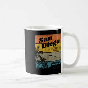 San Diego Vintage California Beach Surfing Retro S Coffee Mug
