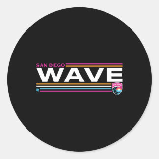 San Diego Wave Fc Stripes Nwsl Soccer Classic Round Sticker