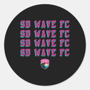 San Diego Wave Fc Team Repeat San Diego Soccer Classic Round Sticker