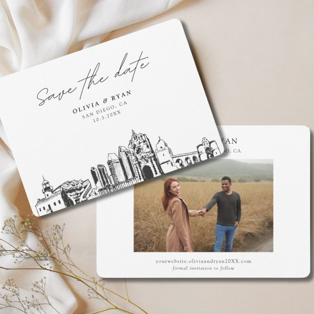 San Diego Wedding Modern Save the Date Invitation (San Diego Wedding Modern Save the Date Invitation
)