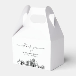 San Diego Wedding Personalised Favour Box