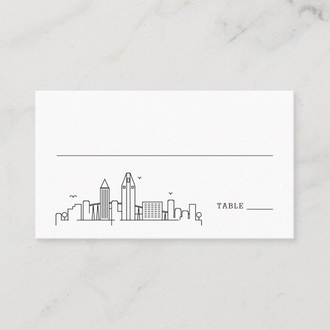 San Diego Wedding | Place Cards Front and Back (Front)