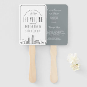San Diego Wedding   Wedding Program Hand Fan