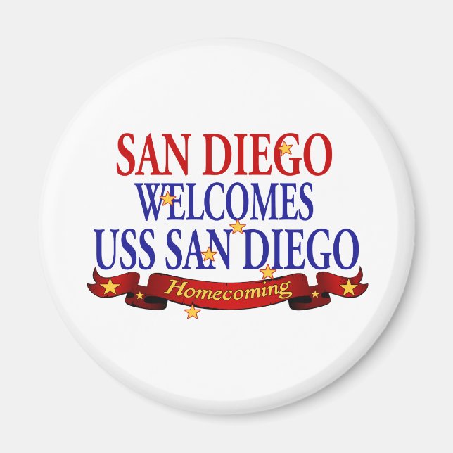 San Diego Welcomes USS San Diego Magnet (Front)