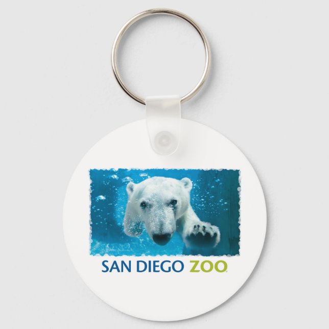 San Diego Zoo Polar Bear Key Ring (Front)