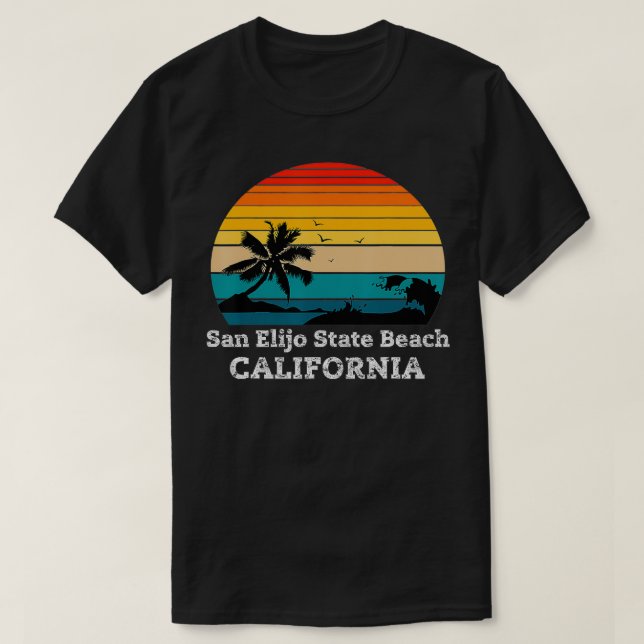 San Elijo State Beach California  T-Shirt (Design Front)