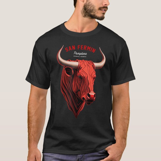 San Fermin Pamplona Navarra Basque Country Euskal  T-Shirt (Front)