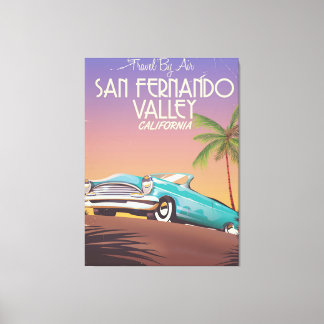 San Fernando Valley California vintage travel post Canvas Print