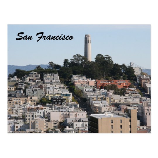 san fran streets postcard