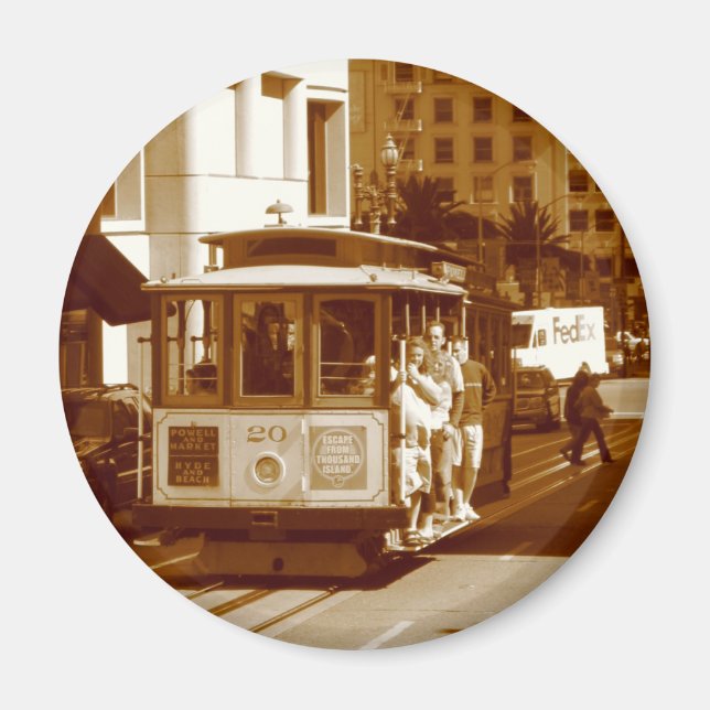 san fran trolley car magnet (Front)