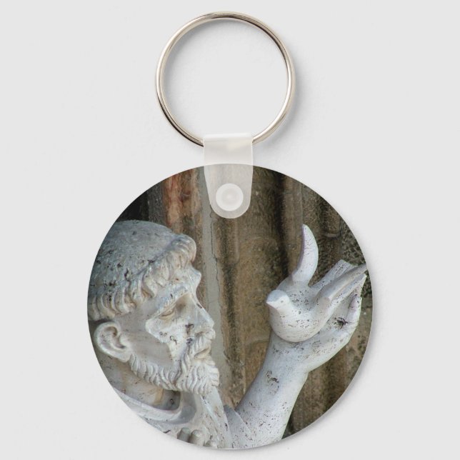 San Frances and the dove Key Ring (Front)