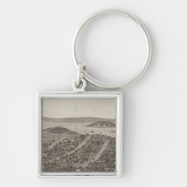 San Francisco, 1862 from Russian Hill Key Ring (Front)