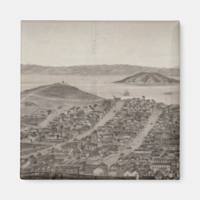 San Francisco, 1862 from Russian Hill Magnet (Front)
