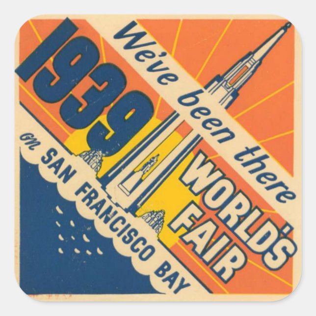 San Francisco 1939 World's Fair Sticker (Front)