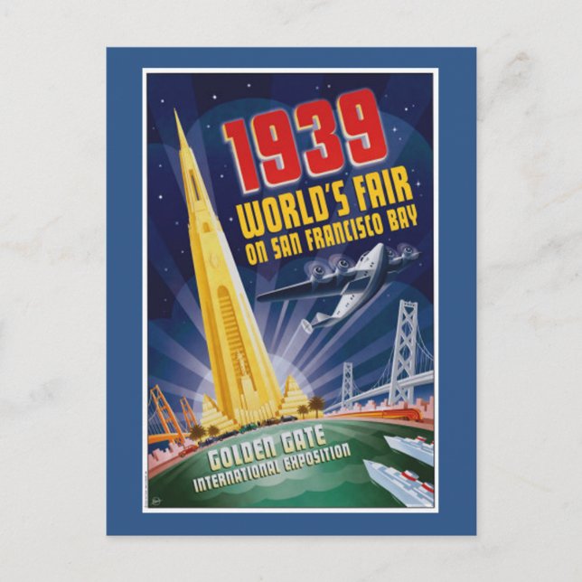 San Francisco 1939 World's Fair Vintage Postcard (Front)