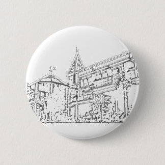 San Francisco 1986 art The MUSEUM Zazzle Drawing 6 Cm Round Badge