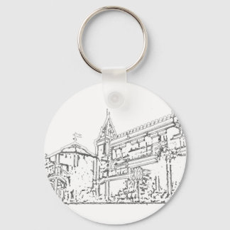 San Francisco 1986 art The MUSEUM Zazzle Drawing Key Ring