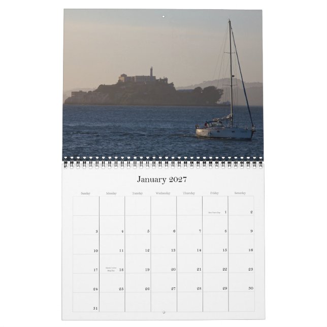 San Francisco 2012 Calendar (Jan 2027)