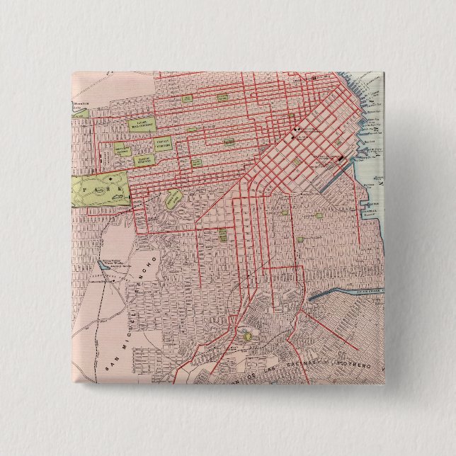 San Francisco 7 15 Cm Square Badge (Front)
