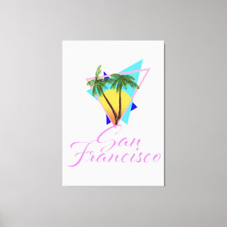 San Francisco 80s palm Canvas Print