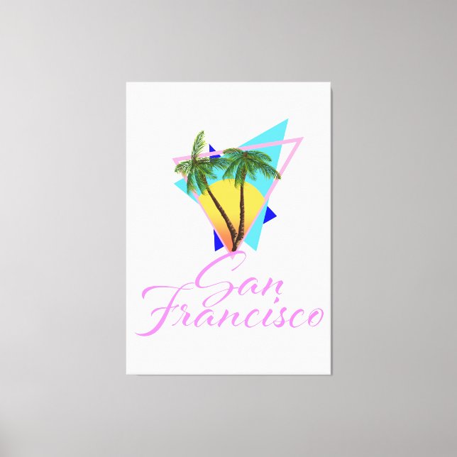 San Francisco 80s palm Canvas Print (Front)