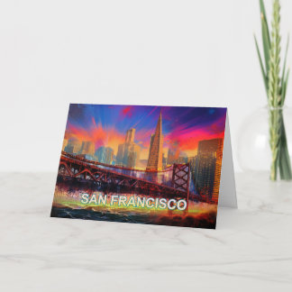 San Francisco Abstract Art Card