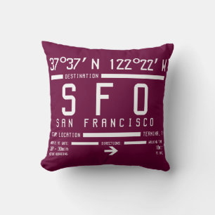 San Francisco Airport Code Cushion