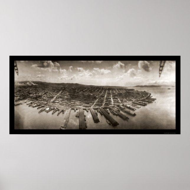 San Francisco Airship Photo 1908 Poster (Front)