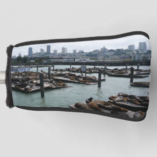 San Francisco and Pier 39 Sea Lions City Skyline Golf Head Cover