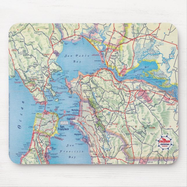 San Francisco and Vicinity Mouse Mat (Front)