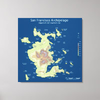 San Francisco Archipelago, 200' sea level rise 32"
