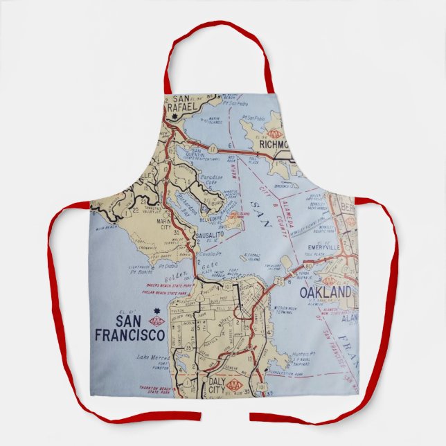 San Francisco Area Map  Apron (Front)
